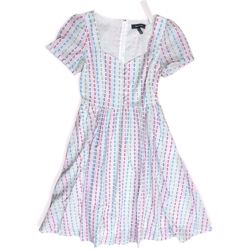 ModCloth NWT Rainbow Shirt Dress retro Fit and Flare ModCloth Size 6